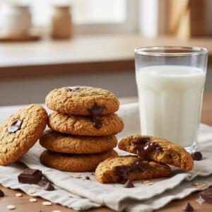 havrekjeks med sjokolade