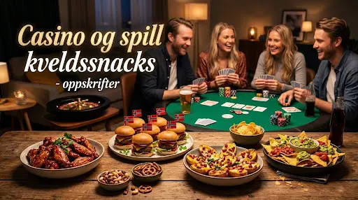 Casino og spill kveldssnacks - oppskrifter